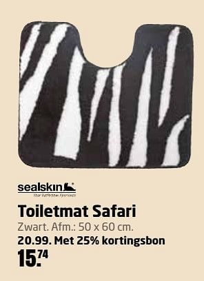 Aanbiedingen Toiletmat safari - Sealskin - Geldig van 20/02/2017 tot 05/03/2017 bij Formido