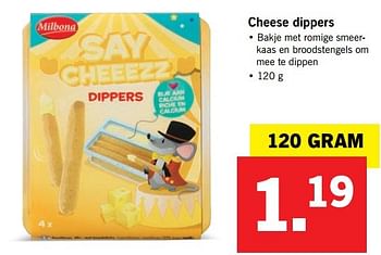 Aanbiedingen Cheese dippers - Mibona - Geldig van 26/02/2017 tot 05/03/2017 bij Lidl