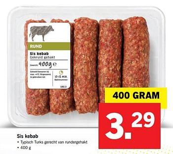 Aanbiedingen Sis kebab - Huismerk - Lidl - Geldig van 26/02/2017 tot 05/03/2017 bij Lidl