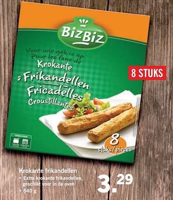 Aanbiedingen Krokante frikandellen - BizBiz - Geldig van 26/02/2017 tot 05/03/2017 bij Lidl