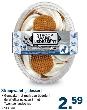 Aanbiedingen Stroopwafel-ijsdessert - Huismerk - Lidl - Geldig van 26/02/2017 tot 05/03/2017 bij Lidl