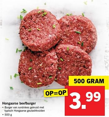 Aanbiedingen Hongaarse beefburger - Huismerk - Lidl - Geldig van 26/02/2017 tot 05/03/2017 bij Lidl