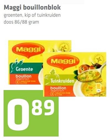 Aanbiedingen Maggi bouillonblok groenten, kip of tuinkruiden - MAGGI - Geldig van 23/02/2017 tot 01/03/2017 bij Attent