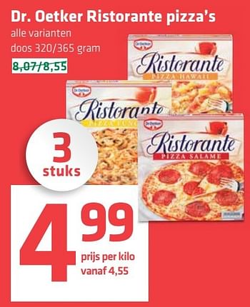Aanbiedingen Dr. oetker ristorante pizza`s - Dr. Oetker - Geldig van 23/02/2017 tot 01/03/2017 bij Spar