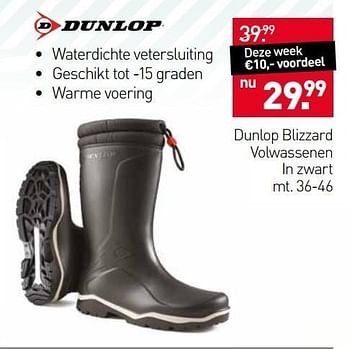 Aanbiedingen Dunlop blizzard volwassenen in zwart - Dunlop - Geldig van 20/02/2017 tot 05/03/2017 bij Scapino