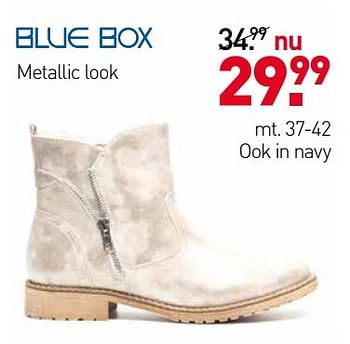 Aanbiedingen Metallic look - Blue-Box - Geldig van 20/02/2017 tot 05/03/2017 bij Scapino