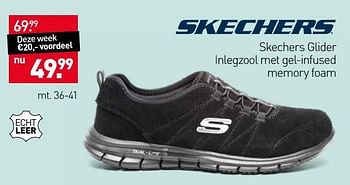 Aanbiedingen Skechers glider inlegzool met gel-infused memory foam - Skechers - Geldig van 20/02/2017 tot 05/03/2017 bij Scapino
