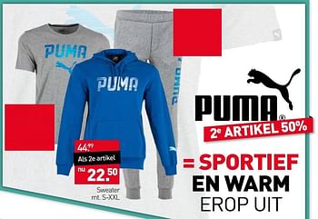 Aanbiedingen Sweater - Puma - Geldig van 20/02/2017 tot 05/03/2017 bij Scapino