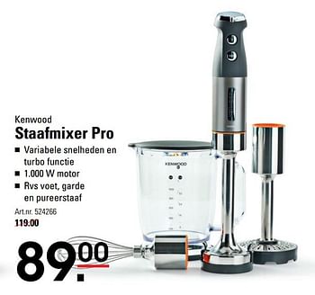 Aanbiedingen Kenwood staafmixer pro - Kenwood - Geldig van 15/02/2017 tot 06/03/2017 bij Sligro