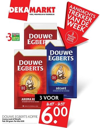 Aanbiedingen Douwe egberts koffie - Douwe Egberts - Geldig van 26/02/2017 tot 04/03/2017 bij Deka Markt