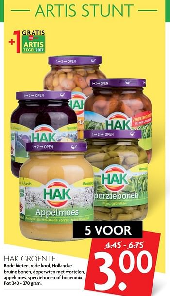 Aanbiedingen Hak groente - Hak - Geldig van 26/02/2017 tot 04/03/2017 bij Deka Markt