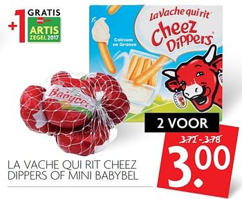 Aanbiedingen La vache qui rit cheez dippers of mini babybel - La Vache Qui Rit - Geldig van 26/02/2017 tot 04/03/2017 bij Deka Markt