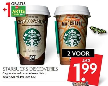 Aanbiedingen Starbucks discoveries - Starbucks - Geldig van 26/02/2017 tot 04/03/2017 bij Deka Markt