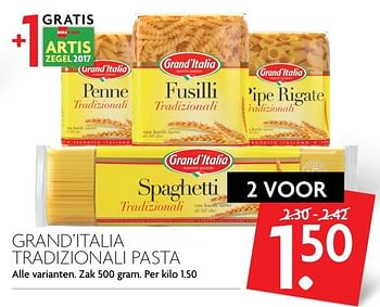 Aanbiedingen Grand`italia tradizionali pasta - grand’italia - Geldig van 26/02/2017 tot 04/03/2017 bij Deka Markt