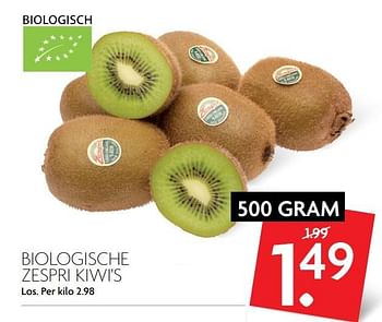 Aanbiedingen Biologische zespri kiwi`s - Zespri - Geldig van 26/02/2017 tot 04/03/2017 bij Deka Markt