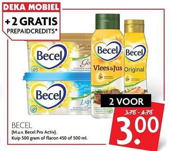 Aanbiedingen Becel - Becel - Geldig van 26/02/2017 tot 04/03/2017 bij Deka Markt