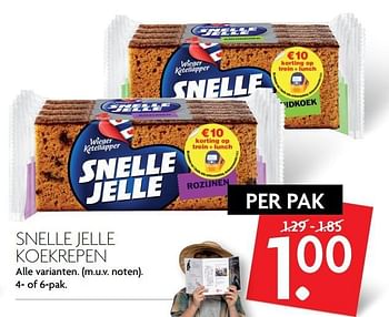 Aanbiedingen Snelle jelle koekrepen - Snelle Jelle - Geldig van 26/02/2017 tot 04/03/2017 bij Deka Markt