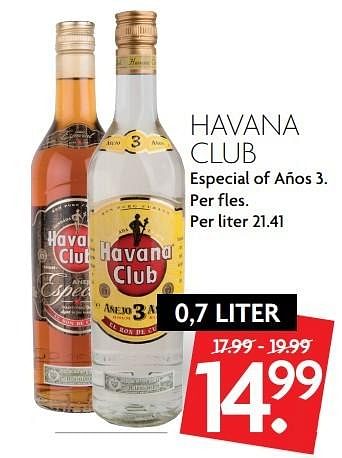 Aanbiedingen Havana club - Havana club - Geldig van 26/02/2017 tot 04/03/2017 bij Deka Markt