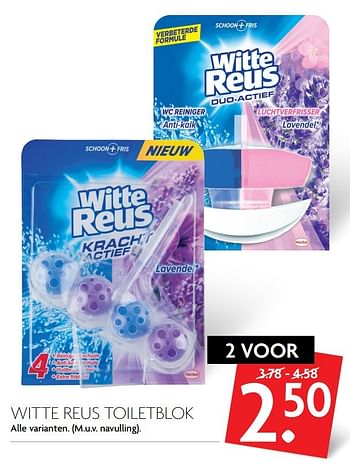 Aanbiedingen Witte reus toiletblok - Witte reus - Geldig van 26/02/2017 tot 04/03/2017 bij Deka Markt