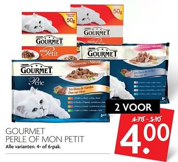 Aanbiedingen Gourmet perle of mon petit - Purina - Geldig van 26/02/2017 tot 04/03/2017 bij Deka Markt