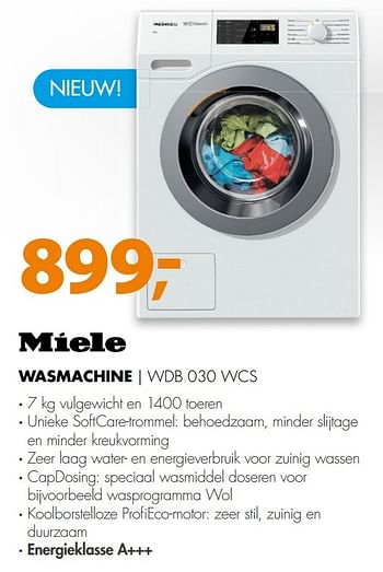 Aanbiedingen Miele wasmachine wdb 030 wcs - Miele - Geldig van 26/02/2017 tot 05/03/2017 bij Expert