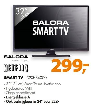 Aanbiedingen Salora smart tv 32xhs4000 - Salora - Geldig van 26/02/2017 tot 05/03/2017 bij Expert