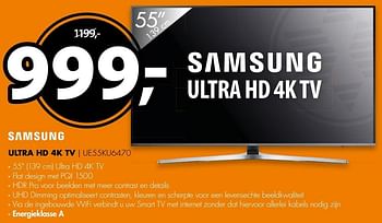 Aanbiedingen Samsung ultra hd 4k tv ue55ku6470 - Samsung - Geldig van 26/02/2017 tot 05/03/2017 bij Expert