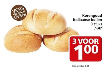 Aanbiedingen Korengoud italiaanse bollen - Korengoud - Geldig van 27/02/2017 tot 05/03/2017 bij Jan Linders