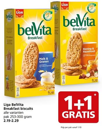 Aanbiedingen Liga belvita breakfast biscuits - Liga - Geldig van 27/02/2017 tot 05/03/2017 bij Jan Linders