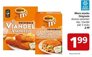 Aanbiedingen Mora snacks originals viandel - Mora - Geldig van 27/02/2017 tot 05/03/2017 bij Jan Linders