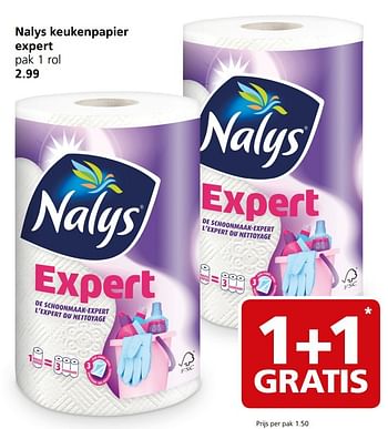 Aanbiedingen Nalys keukenpapier expert - Nalys - Geldig van 27/02/2017 tot 05/03/2017 bij Jan Linders