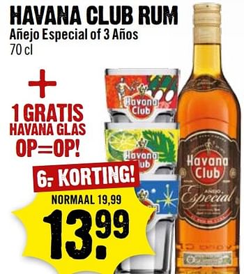 Aanbiedingen Havana club rum - Havana club - Geldig van 26/02/2017 tot 04/03/2017 bij Dirk III