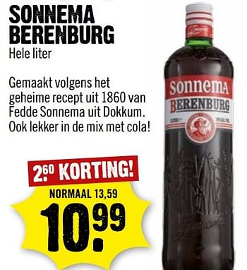 Aanbiedingen Sonnema berenburg - Sonnema - Geldig van 26/02/2017 tot 04/03/2017 bij Dirk III