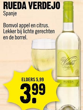 Aanbiedingen Rueda verdejo spanje - Witte wijnen - Geldig van 26/02/2017 tot 04/03/2017 bij Dirk III