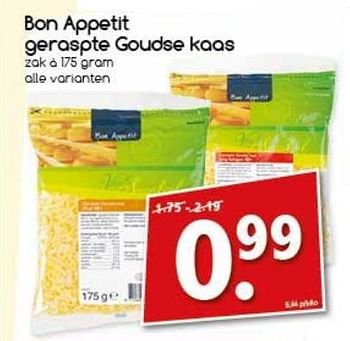 Aanbiedingen Bon appetit geraspte goudse kaas - Bon Appetit - Geldig van 27/02/2017 tot 04/03/2017 bij Agrimarkt