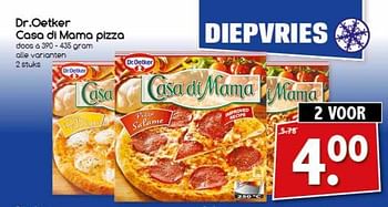 Aanbiedingen Dr. oetker casa di mama pizza - Dr. Oetker - Geldig van 27/02/2017 tot 04/03/2017 bij Agrimarkt