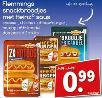 Aanbiedingen Flemmings snackbroodje met heinz saus - Flemming's - Geldig van 27/02/2017 tot 04/03/2017 bij Agrimarkt