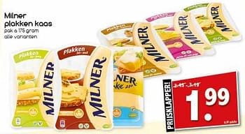 Aanbiedingen Milner plakken kaas - Milner - Geldig van 27/02/2017 tot 04/03/2017 bij Agrimarkt
