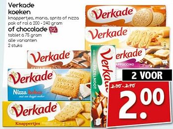 Aanbiedingen Verkade koeken of chocolade - Verkade - Geldig van 27/02/2017 tot 04/03/2017 bij Agrimarkt