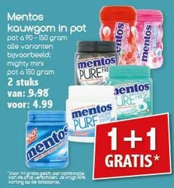 Aanbiedingen Mentos kauwgom in pot - Mentos - Geldig van 27/02/2017 tot 04/03/2017 bij Agrimarkt