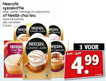 Aanbiedingen Nescafé oploskoffie of nestlé chai tea - Nestlé - Geldig van 27/02/2017 tot 04/03/2017 bij Agrimarkt