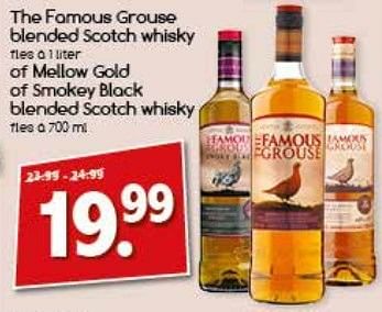 Aanbiedingen The famous grouse blended scotch whisky - The Famous Grouse - Geldig van 27/02/2017 tot 04/03/2017 bij Agrimarkt
