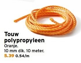 Aanbiedingen Touw polypropyleen - Huismerk - Gamma - Geldig van 27/02/2017 tot 05/03/2017 bij Gamma