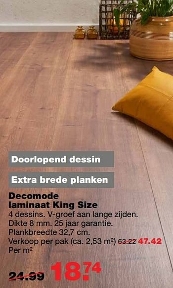 Aanbiedingen Decomode laminaat king size - DecoMode - Geldig van 27/02/2017 tot 05/03/2017 bij Praxis