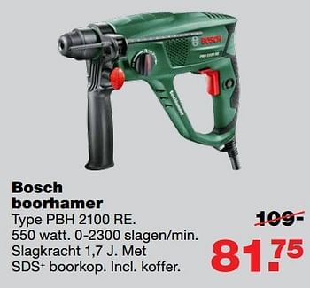 Aanbiedingen Bosch boorhamer pbh 2100 re - Bosch - Geldig van 27/02/2017 tot 05/03/2017 bij Praxis