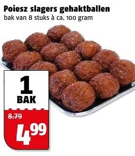 Aanbiedingen Poiesz slagers gehaktballen - Huismerk Poiesz - Geldig van 27/02/2017 tot 05/03/2017 bij Poiesz
