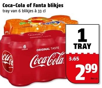 Aanbiedingen Coca-cola of fanta blikjes - The Coca Cola Company - Geldig van 27/02/2017 tot 05/03/2017 bij Poiesz