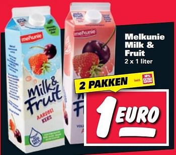 Aanbiedingen Melkunie milk + fruit - Melkunie - Geldig van 27/02/2017 tot 05/03/2017 bij Nettorama