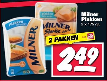 Aanbiedingen Milner plakken - Milner - Geldig van 27/02/2017 tot 05/03/2017 bij Nettorama