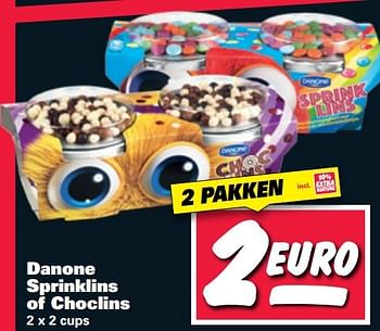 Aanbiedingen Danone sprinklins of choclins - Danone - Geldig van 27/02/2017 tot 05/03/2017 bij Nettorama